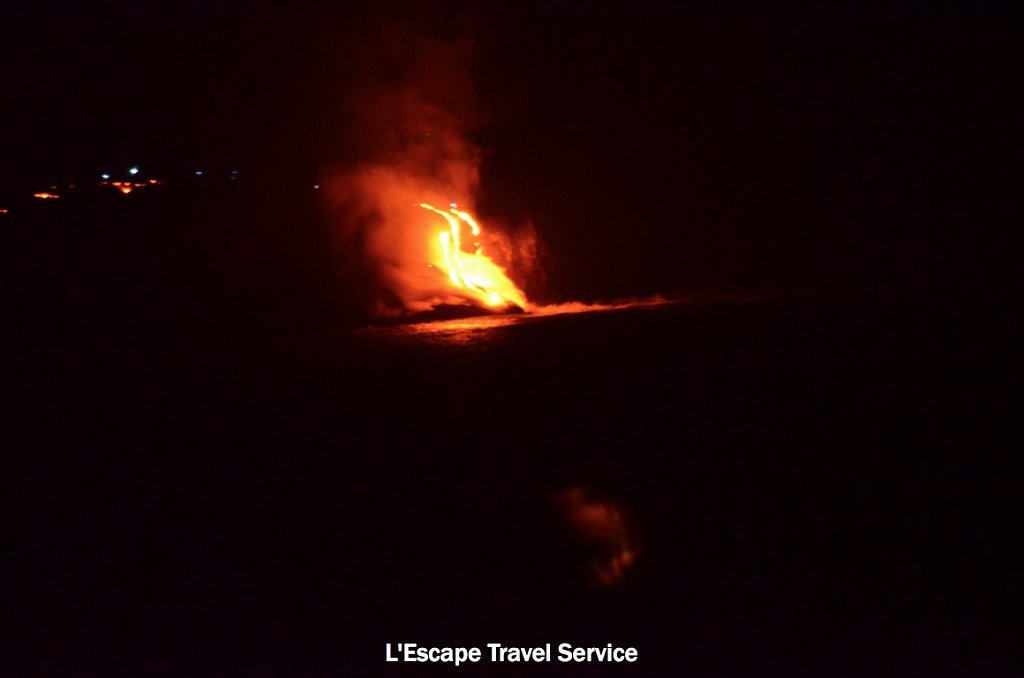 Kilauea Lava Photographed at Night